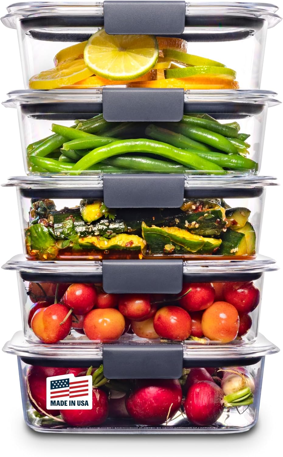 Meal Prep No Microwave - Set di 5 contenitori in plastica