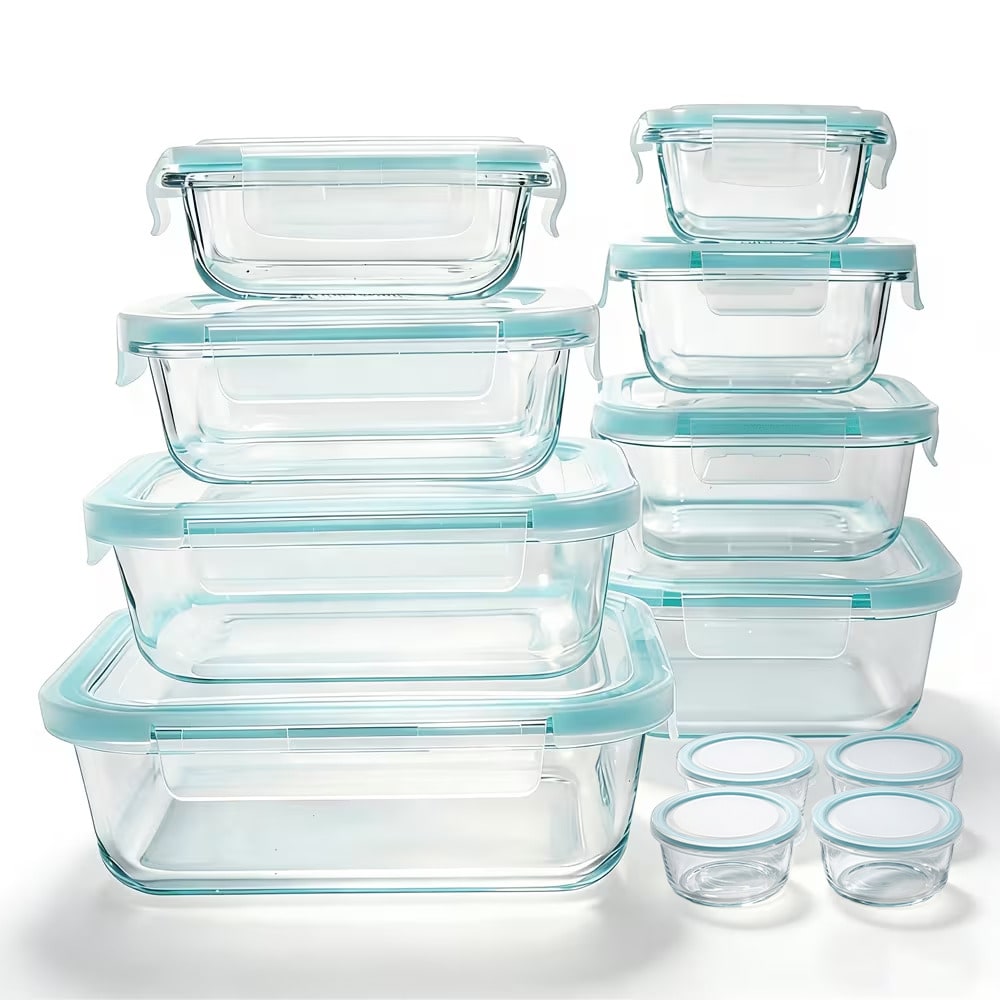 Meal Prep Glass Containers Oven Safe - Contenitori in vetro per alimenti, set