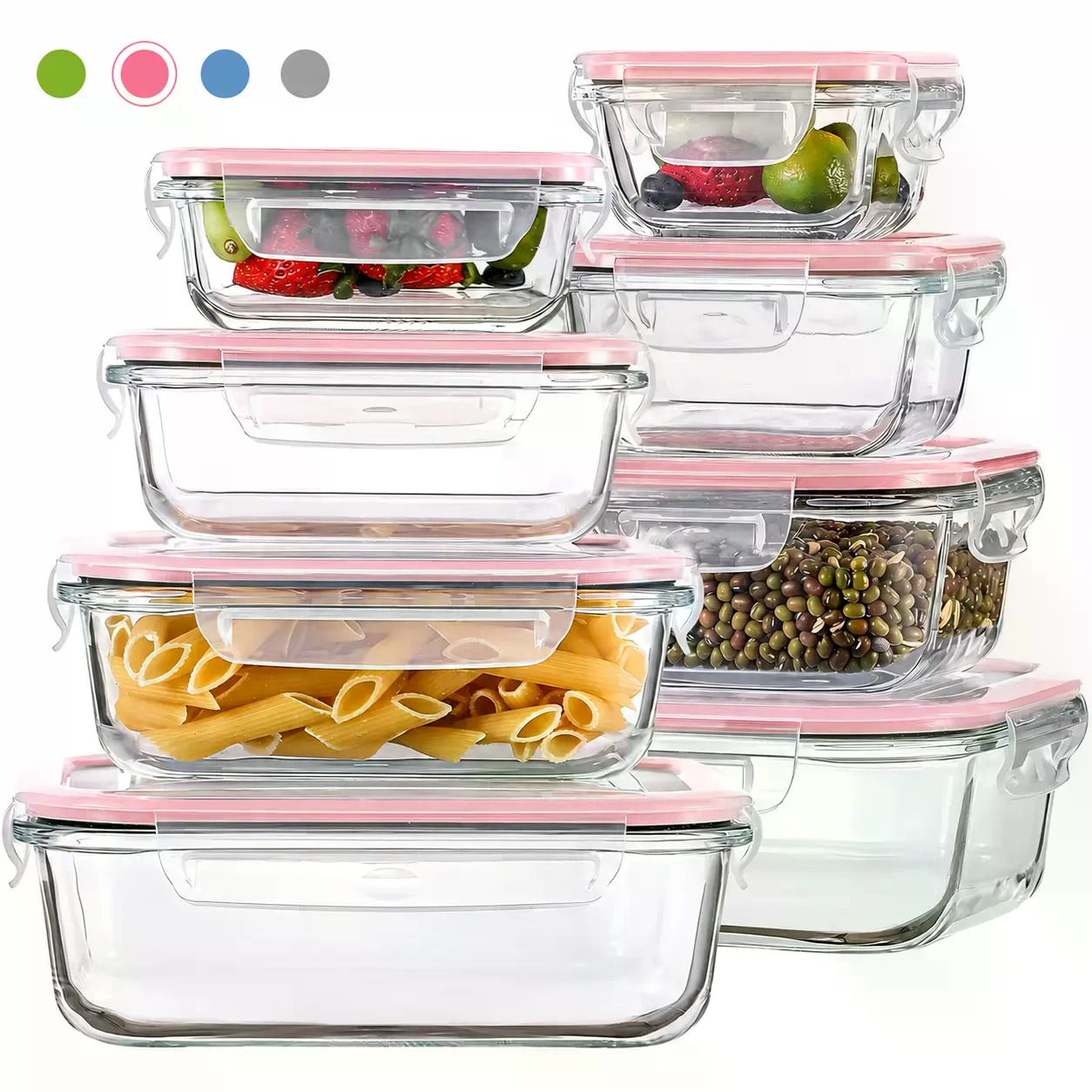 Meal Prep Meal Ideas - AISOON Set di 12/8 Contenitori Impilabili