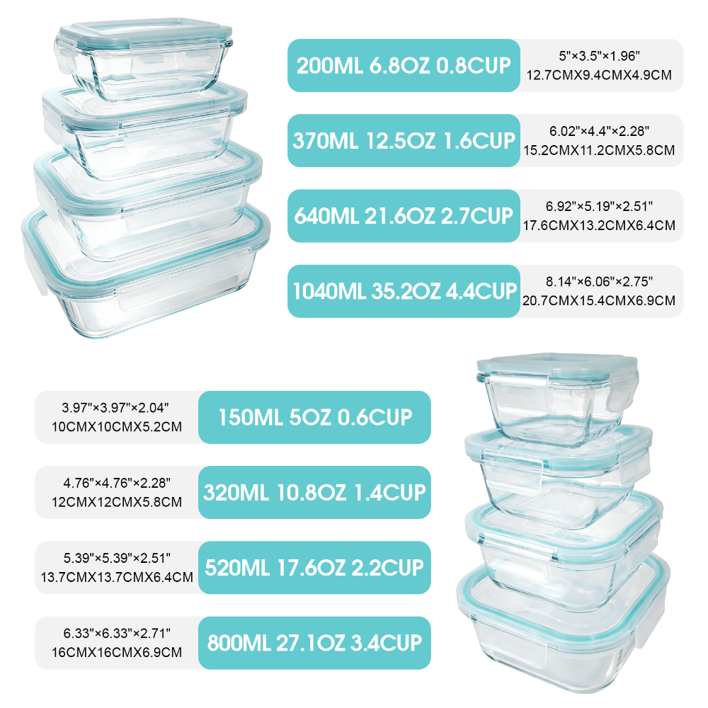 Contenitori in vetro per alime - Meal Prep Glass Containers Oven Safe recensione e prezzo
