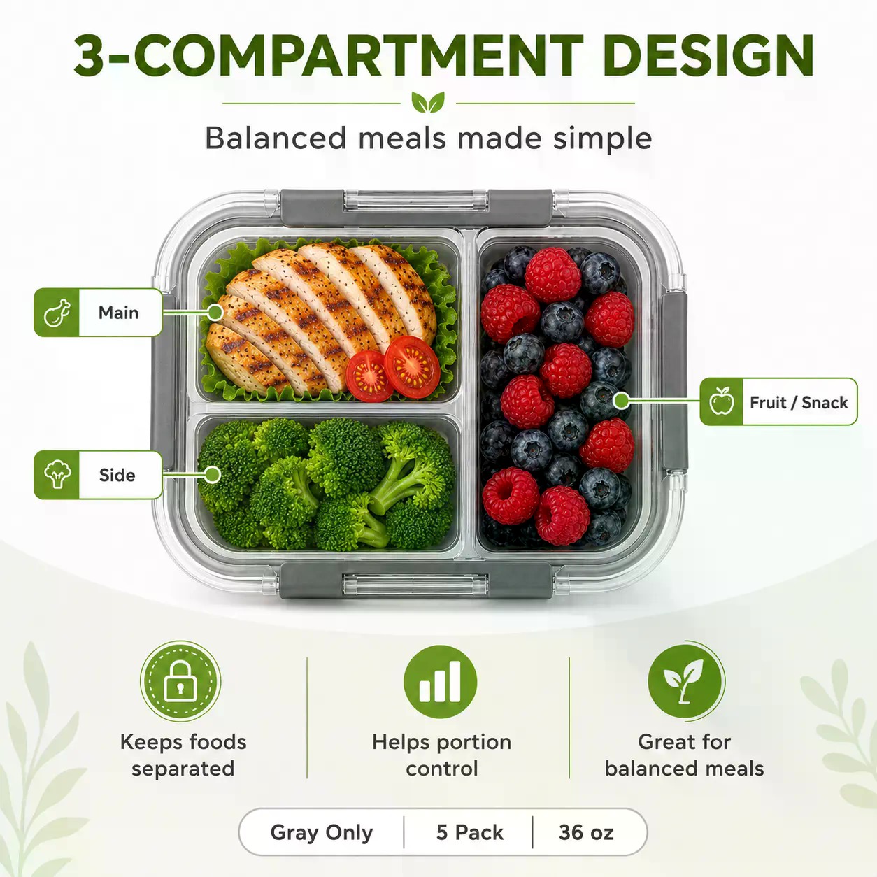 Set di 5 Contenitori Rettangol - Meal Prep Glass Containers Oven Safe recensione e prezzo