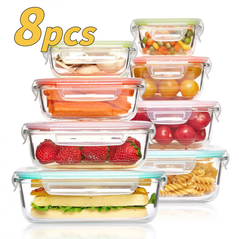 Set di 8 Contenitori in Vetro  - Meal Prep Glass Containers Oven Safe recensione e prezzo