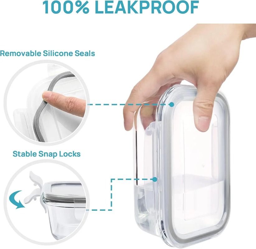Set di Contenitori in Vetro pe - Meal Prep Glass Containers Oven Safe recensione e prezzo