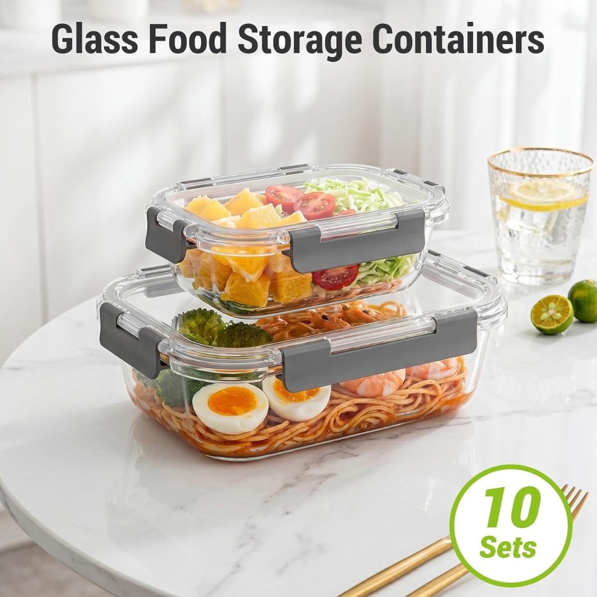 10 Set di Contenitori in Vetro - Meal Prep Glass Containers Oven Safe recensione e prezzo