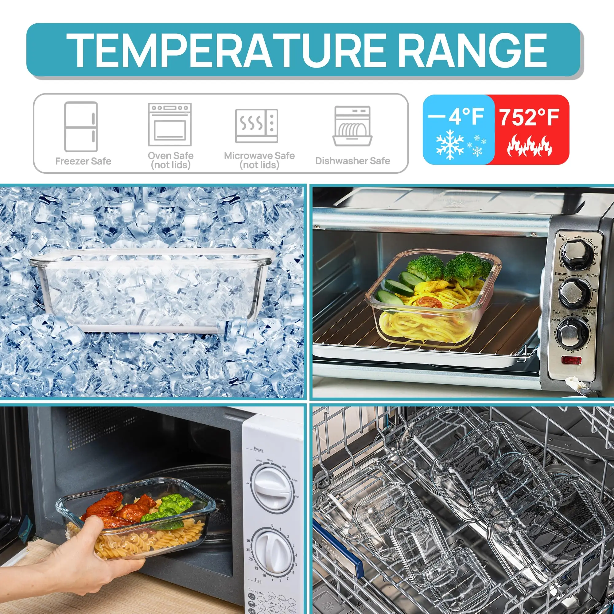 Contenitori per alimenti in ve - Meal Prep Glass Containers Oven Safe recensione e prezzo